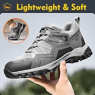 Steel Toe Shoes for Men Women Work Shoes Industrial Construction Safety Shoes Work Sneakers Comfortable Lightweight Safety Shoes for Work