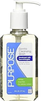 Purpose Gentle Cleansing Wash For All Skin Types, Gentle As Soap, Removes Dirt, Oil, and Makeup Without Over-Drying, Pump Bottle, 6 Fluid Ounce
