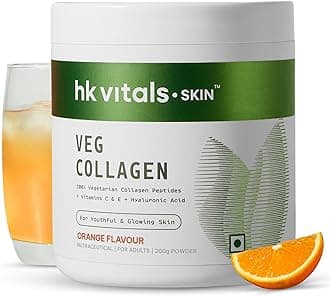- Veg Collagen Supplement Powder (Orange, 200g) | Collagen Peptides with Vitamin C, E | For Healthy Skin, Hair & Nails