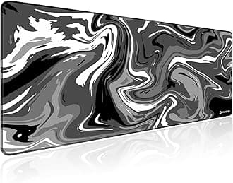 excovip EXCOVIP Extend Large Gaming Mouse Pad XXL,Anti-Skid Mousepad Large Keyboard Mouse Pad Desk Mat with Stitched Edges (900x400mm, Grey&Black) 0150