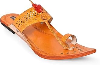 COUNTLESS STEPS Kolhapuri chappal for men| kolhapuri slippers for men| kolapuri chapal men| leather slippers for men| leather chappal for men-E-PARENT A13