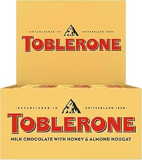 Milk Chocolate Bar with Honey and Almond Nougat, 12-3.52 oz Bars