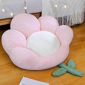 Flower Seat Cushion Cute Floor Pillow Thickened Flower Shape Floor Pillows Seating for Adults Floor Cushions for Relax Yoga Meditation Pink 21.65" x 21.65"