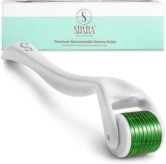 Sdara Skincare Derma Roller Cosmetic Needling Instrument For Face, 540 Titanium Micro Needle.25mm - Includes Free Storage Case (1-Pack)