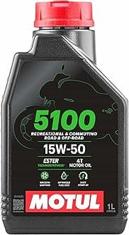 104080 5100 4T Hybrid 15W-50 API SM Technosynthese Semi Synthetic Engine Oil for Bikes (1 L)