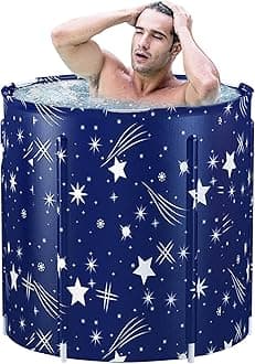 Small Space Portable Foldable Soaking Bath Tub for Adults, Japanese Style for Shower Stall, Ideal for Hot or Ice Bath