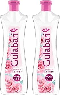 Dabur Gulabari Premium Rose Water/Face Toner - 400mlx2 | No Paraben | Alcohol Free | Cleanses, Hydrates & Moisturises Skin | Balances & Restores Skin's pH Levels | For All Skin Types