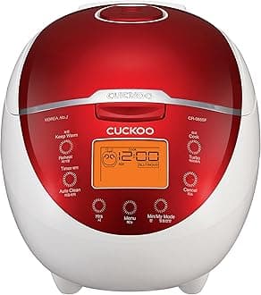 Cuckoo CR-0655F 6 Cup Electric Warmer Rice Cooker, 110v, Red by Cuckoo