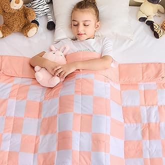 yescool Weighted Blanket 7 Pounds Weighted Throw Blanket with Plaid Pattern, Checkered Heavy Blanket for Sleeping, Tartan Weighted Throw Blanket Perfect for 60-80lbs, 40"x60"