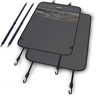 Drive Auto Products Kick Mats - Pack of 2, Heavy-Duty, Reversible Backseat Protector Mats, Grey