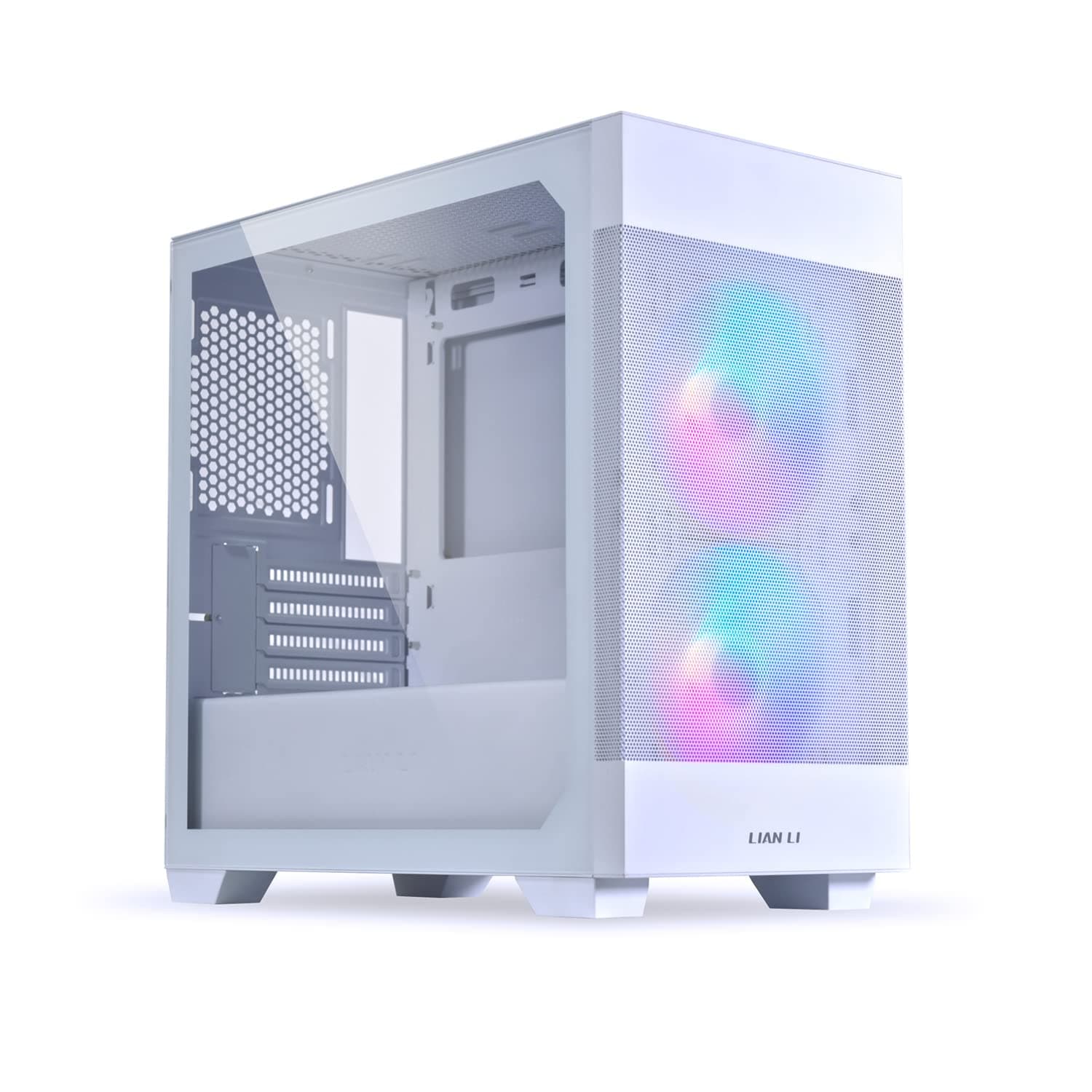Lancool 205M Mesh Mid- Tower Computer Case/Gaming Cabinet - Snow | Support Micro ATX/Mini-Itx | Pre-Installed 2 X 140Mm Argb Pwm Front Fans - G99.Oe744Ms.in - White