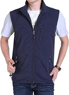 Gihuo Men's Golf Lightweight Photo Vest Fishing Travel Safari Vest
