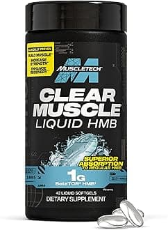 MuscleTech Clear Muscle Post Workout Muscle Recovery Supplement, 42 Liquid Softgels