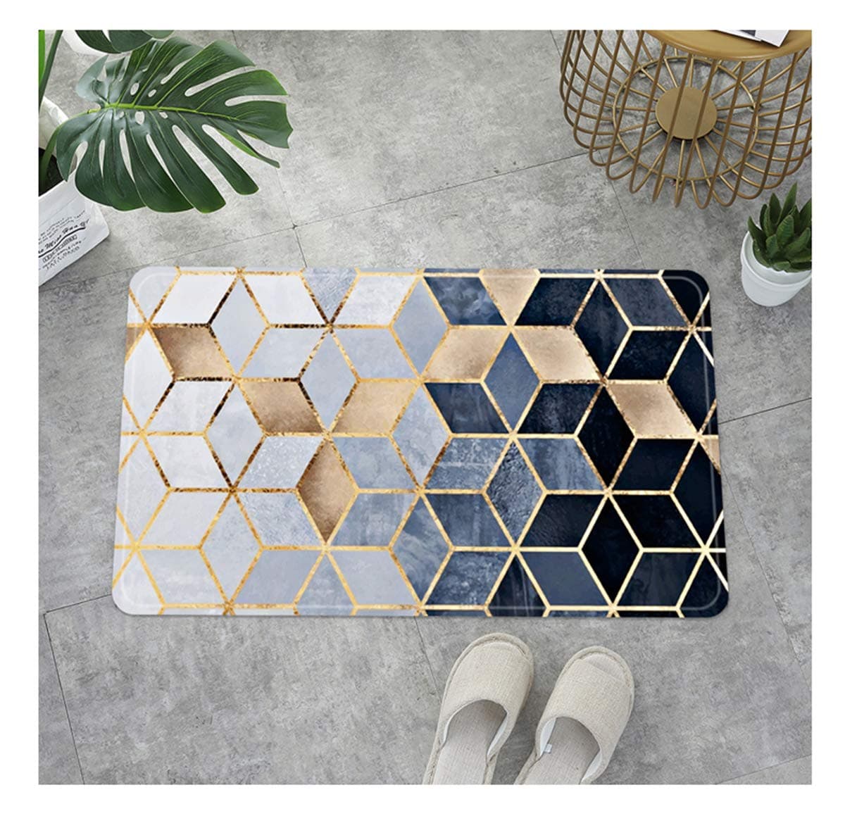 Non-Slip Kitchen Mat, (17.7" x 29.5") Soft Non Skid Anti-Fatigue Throw Rugs Runner Carpet, PVC Synthetic Fiber for Kitchen Hallway Entryway and Bedroom, Long Kitchen Rugs (Purple)