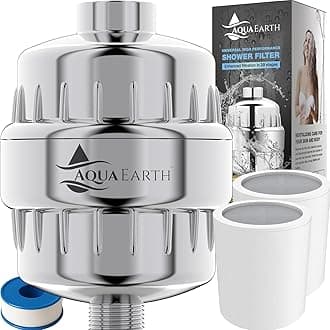 Shower Filter for Hard Water Remove Chlorine Fluoride Heavy Metals Vitamin C for Healthier Skin, Hair and Nails. 20 Filtration Stages