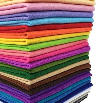 Misscrafts 28pcs 6 inches - 12 inches 1.4mm Thick Soft Felt Nonwoven Fabric Sheet Pack DIY Craft Patchwork Sewing Square Assorted Colors 20cm x 30cm multicolored FBA_Soft28-2030@@