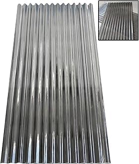 Clear Roofing Panel, 1mm Corrugated Roofing Panels, Cladding Walling Sheeting, Fiberglass Daylighting Panels, Greenhouse Shed Roof Panel, Roofing Sheet, Easy to Roll and Cut(Black,35x51in)