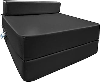 iSTYLE MODE BETTER HOME CHOICE Fold Out Single Futon Sofa Bed Chair, Foldable Z Bed Sofa Mattress Furniture,Ergonomically Designed for Guests, Lightweight (Black)
