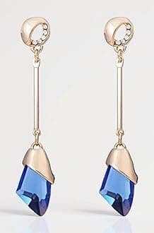 Shining Diva Fashion AAA Quality 18k Gold Plated Crystal Earrings For Women & Girls