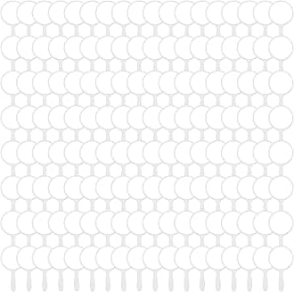 Vinsot 150 Pcs Handheld Mirror Bulk Small Hand Compact Mirrors with Handle Plastic Travel Makeup Portable 3.94 x 2.16 Inch for Birthday Dress up Wedding Practice Pronunciation (White)