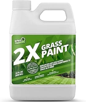 32oz 2X Green Grass Paint for Lawn, Ideal Turf Paint & Green Lawn Spray to Renew Discolored Lawns, Concentrated Grass Dye, Premium Colorant for Vibrant and Lush Greener Lawns