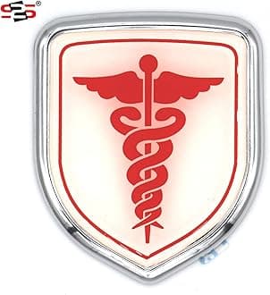 S2S® Stylish 3D Metal Chrome Sticker Emblem Badge Logo For Cars & Bikes (DOCTOR)