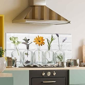 Tempered Glass Kitchen Backsplash, Stove Back Cover, Stove Splashback, Cutting Board, Kitchen Sink Splash Guard, Home Wall Decor (30x20'')