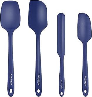 4-Piece Silicone Baking Spatula Set - Rubber Spatulas Silicone Heat Resistant, BPA-Free - Spatula Set for Nonstick Cookware - Baking Essentials