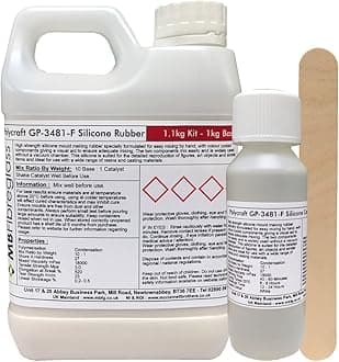 Polycraft GP-3481F RTV Silicone Mould Making Rubber 1.1kg Kit (Clear Catalyst)