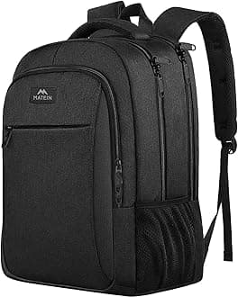 MATEIN Business Laptop Backpack, 15.6 Inch Travel Laptop Bag Rucksack, Water-Resistant Bag Daypack for Work College Computer Men Women Backpack, Black