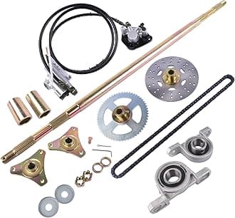 Rear Live Axle Kit Sprocket & Hub Brake Assembly Chain,Hub Replacement for Drift Trike Go Kart