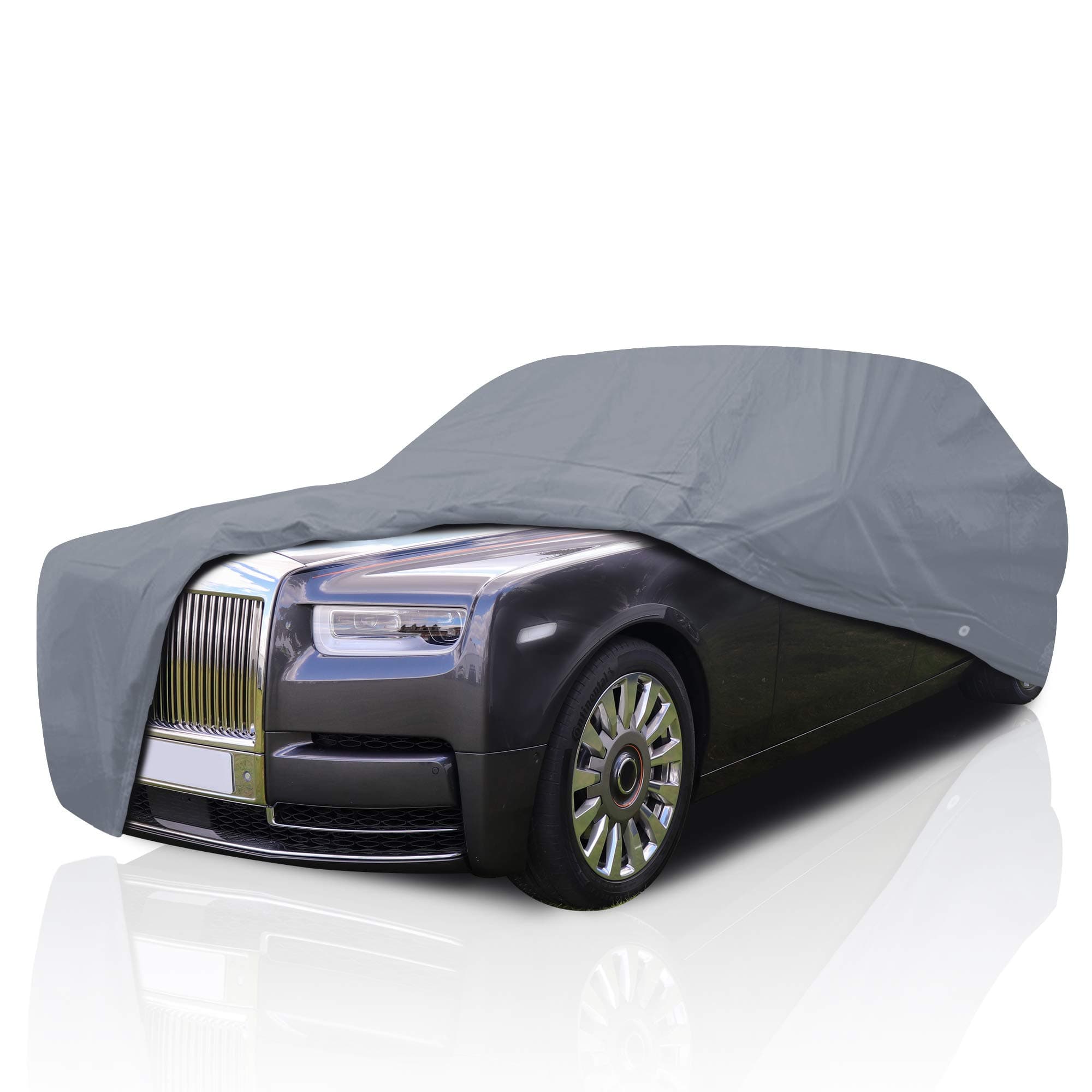 5 Layer Car Cover for Rolls Royce Ghost EWB 2010-2026 Sedan 4-Door Semi Custom Fit Full Coverage Heavy Duty All Weather Protection Breathable Dust Wind Shield