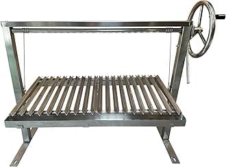 Argentinian Asado Charcoal BBQ Grill for Brick Outdoor DIY Kitchen (91cm Without Ember Maker)