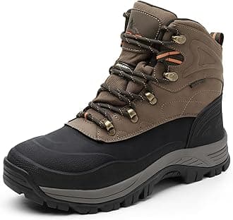 Men's Insulated Waterproof Construction Hiking Winter Snow Boots