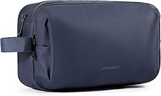 bagsmartToiletry Bag for Men, Travel Toiletry Organizer Dopp Kit Water-resistant Shaving Bag for Toiletries Accessories, Door Room Essentials, Navy Blue-basic, Medium, Basic/Leisure