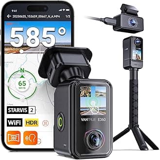 E360 ACE 3 Channel WiFi Dash Cam, Dual STARVIS 2, 2.7K Front Rear Inside Dashcam, Handheld Action Camera, HDR, IR Night Vision, Voice Control, GPS, 24/7 Parking Mode, Support LTE & 1TB Max