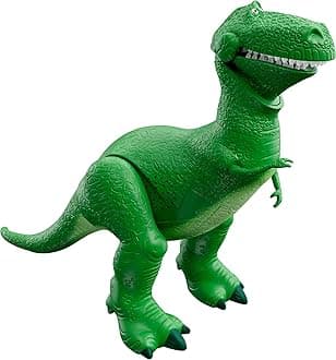 Mattel Disney Pixar Toy Story Toys, Moving & Talking Rex Dinosaur Figure, Roarin Laughs, 10.8 Inches Tall with 40 Phrases and Mouth & Arm Motion, Kids Gift