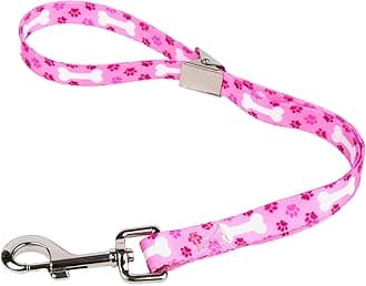 Country Brook Petz - Pink Oh My Dog Spring Loaded Grooming Loop Featuring Unique Designs for Any Style (5/8 Inch Wide, 16.5 Inch)