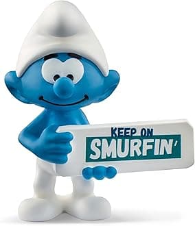Schleich Smurfs, Collectible Retro Toys and Figurines for All Ages, Keep on Smurfin' Figure