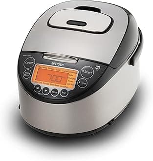 TIGER JKT-D10U 5.5-Cup Induction Rice Cooker, 12 Settings, Ceramic Coated Pot