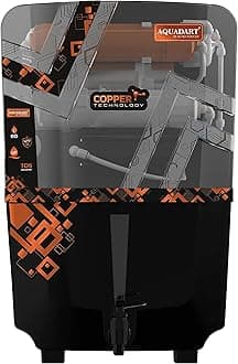 AquaDart Copper + Mineral RO + UV + UF 10 to 12 Liter TDS Adjuster Water Purifier With Copper Charge Technology for Home and Office (Made in India)