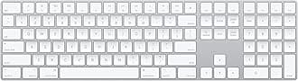 Apple Magic Keyboard with Numeric Keypad: Wireless, Bluetooth, Rechargeable. Works with Mac, iPad, or iPhone; US English - White
