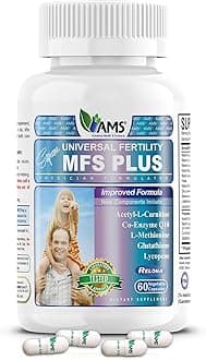 MFS Plus Fertility Supplements for Men (60 Capsules) Sperm Count Booster, Supports Motility | Natural Preconception Vitamins, Reproductive Aid, with Zinc, CoQ10
