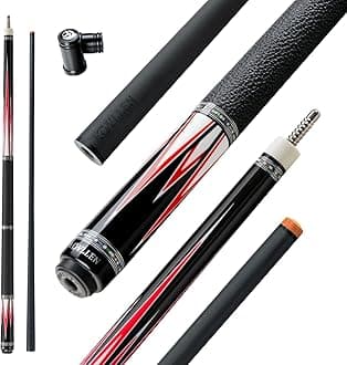 KONLLEN Carbon Fiber Pool Cue Stick 58" Billiard Cue Sticks Professional Low Deflection Pool Sticks with 10.5mm/11.5mm/12.5mm Tip