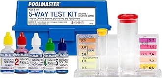 Poolmaster 22260 5-Way Swimming Pool or Spa Water Chemistry Test Kit with Case, Essential Collection