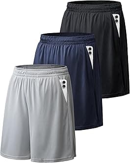 BALENNZ Athletic Shorts for Men with Pockets and Elastic Waistband Quick Dry Activewear