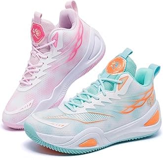 Unisex Basketball Shoes for Women Men Breathable Mesh Non Slip Rubber Sole Lightweight Athletic Sneakers for Indoor Outdoor Court Walking Training