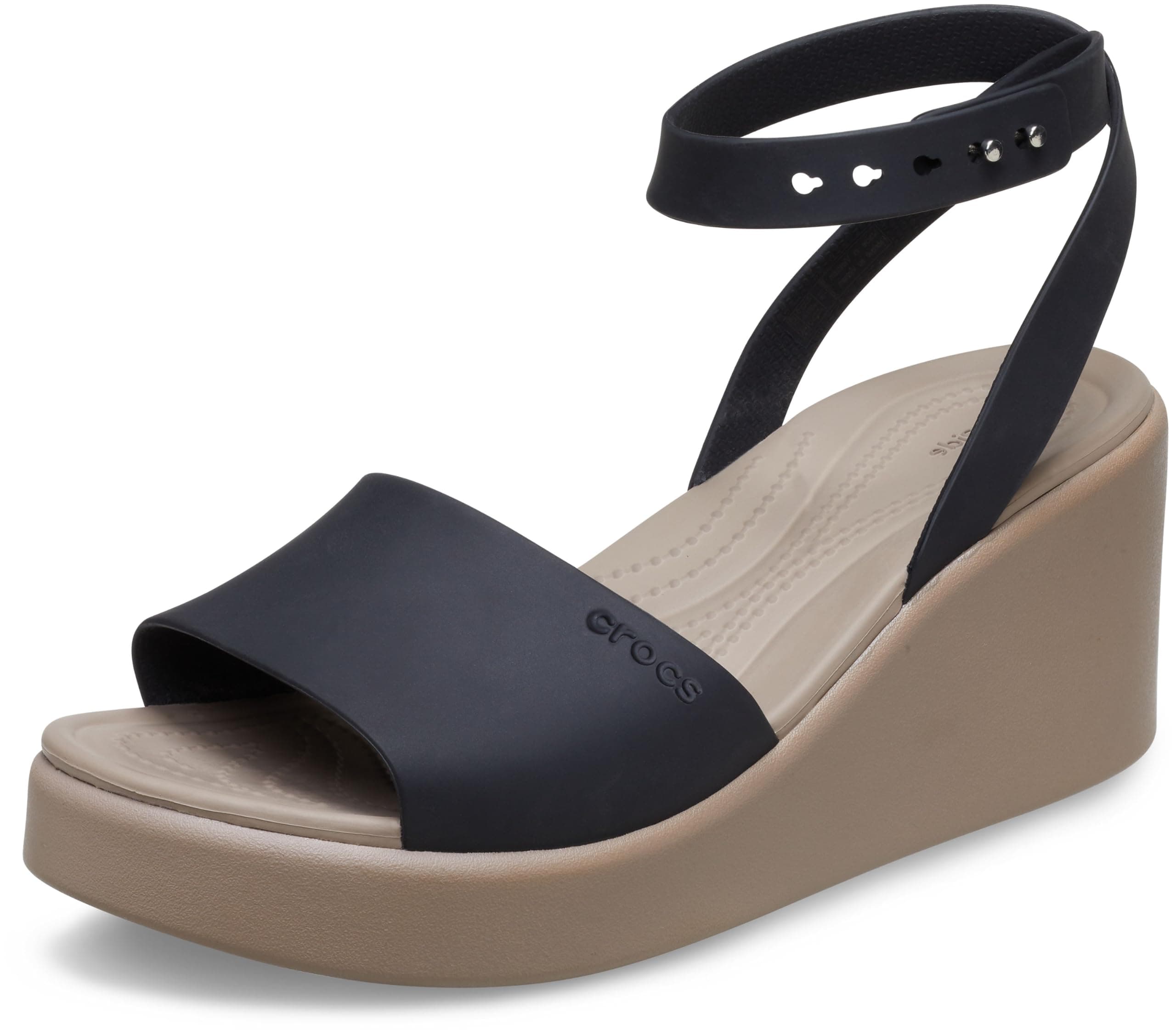 Crocs Women's Brooklyn Ankle Strap Wedge, Platform SandalsWedge Sandal