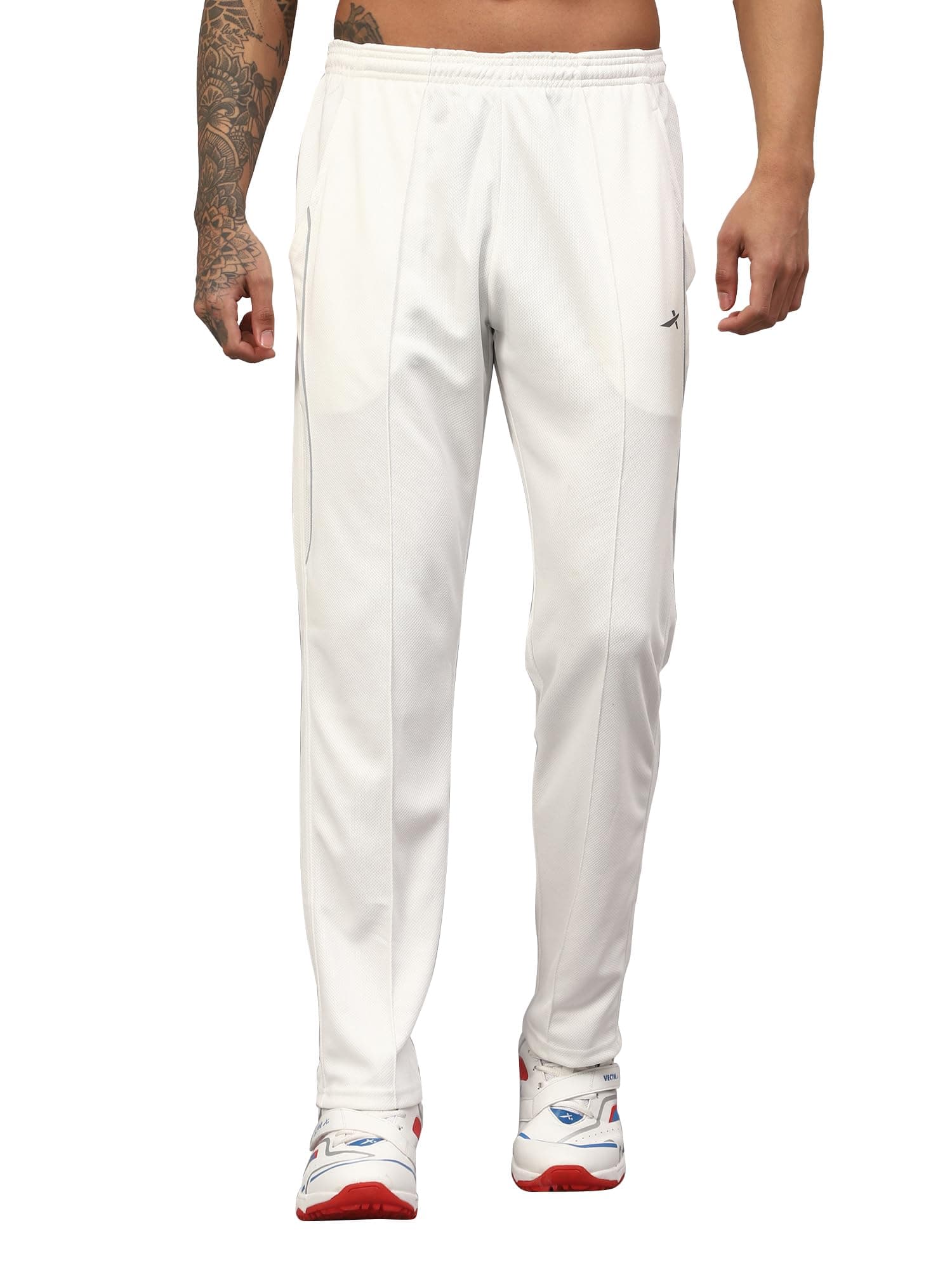Vector X Striker Regular Fit Track Pant Cricket Match Trouser Uniform Dress Lower for Men Adults White