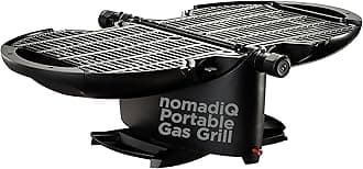 NOMADIQ Portable Propane Gas Grill | Small, Mini, Lightweight Tabletop BBQ | Perfect for Camping, Tailgating, Outdoor Cooking, RV, Boats, Travel (Grill)